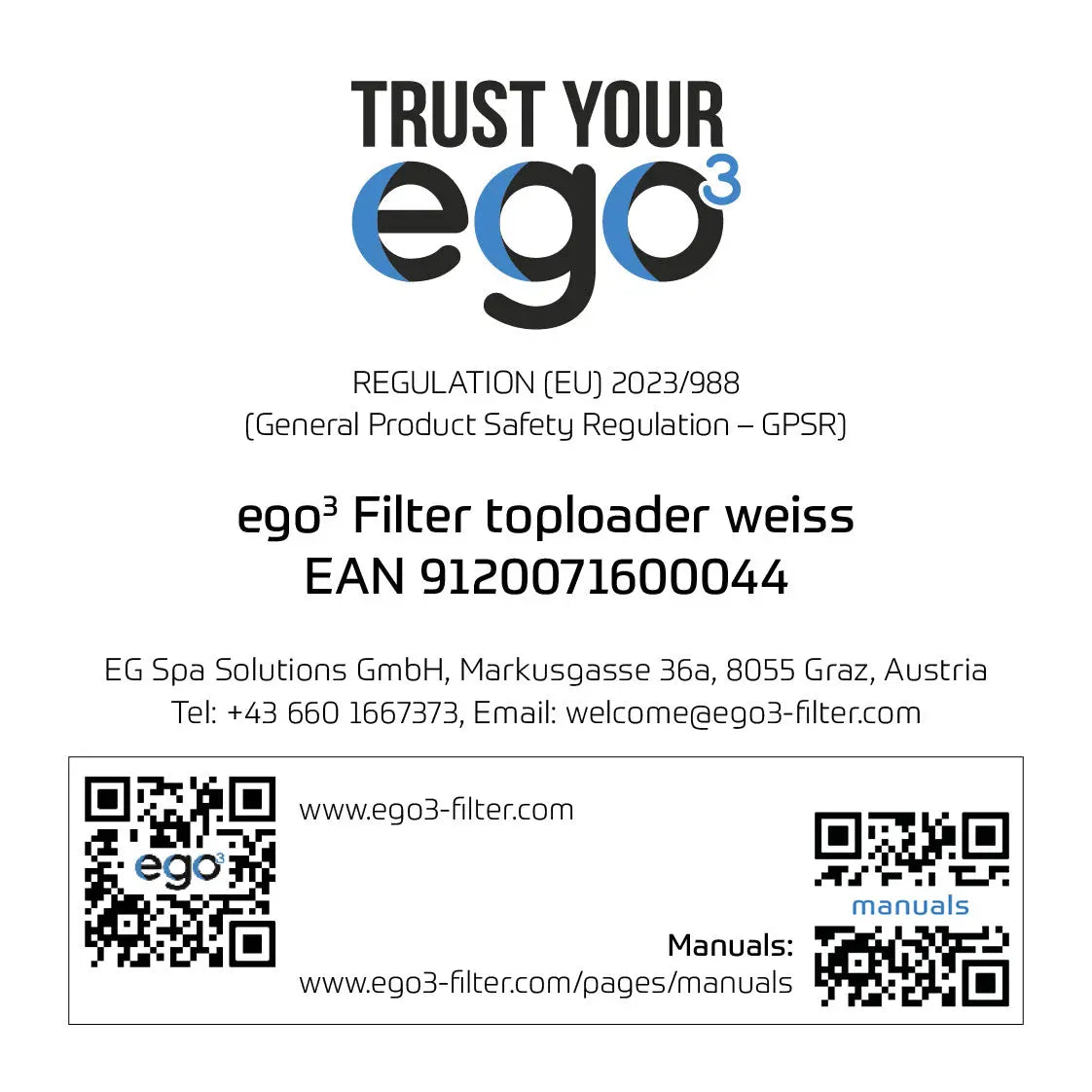 Filterkartusche ORIGINAL EGo3 einzeln