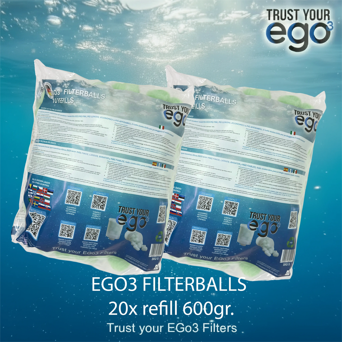 Sfere filtranti originali per vasca idromassaggio Ego3