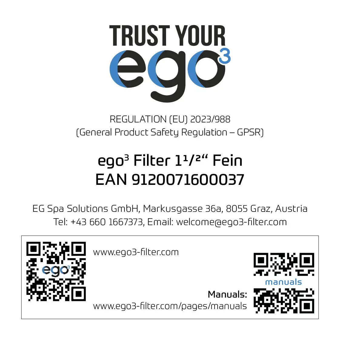 Filterkartusche ORIGINAL EGo3 einzeln 