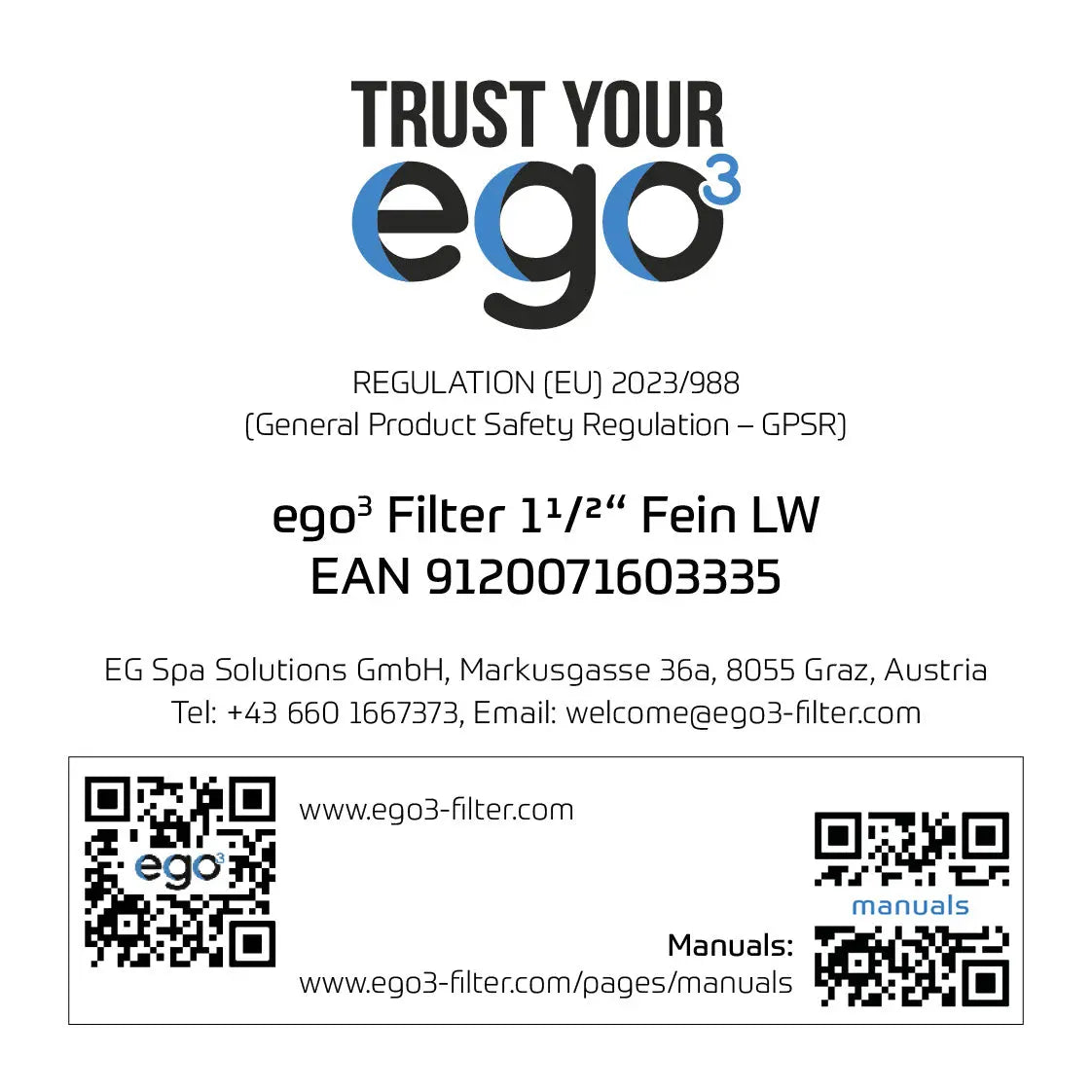 Filterkartusche ORIGINAL EGo3 einzeln 