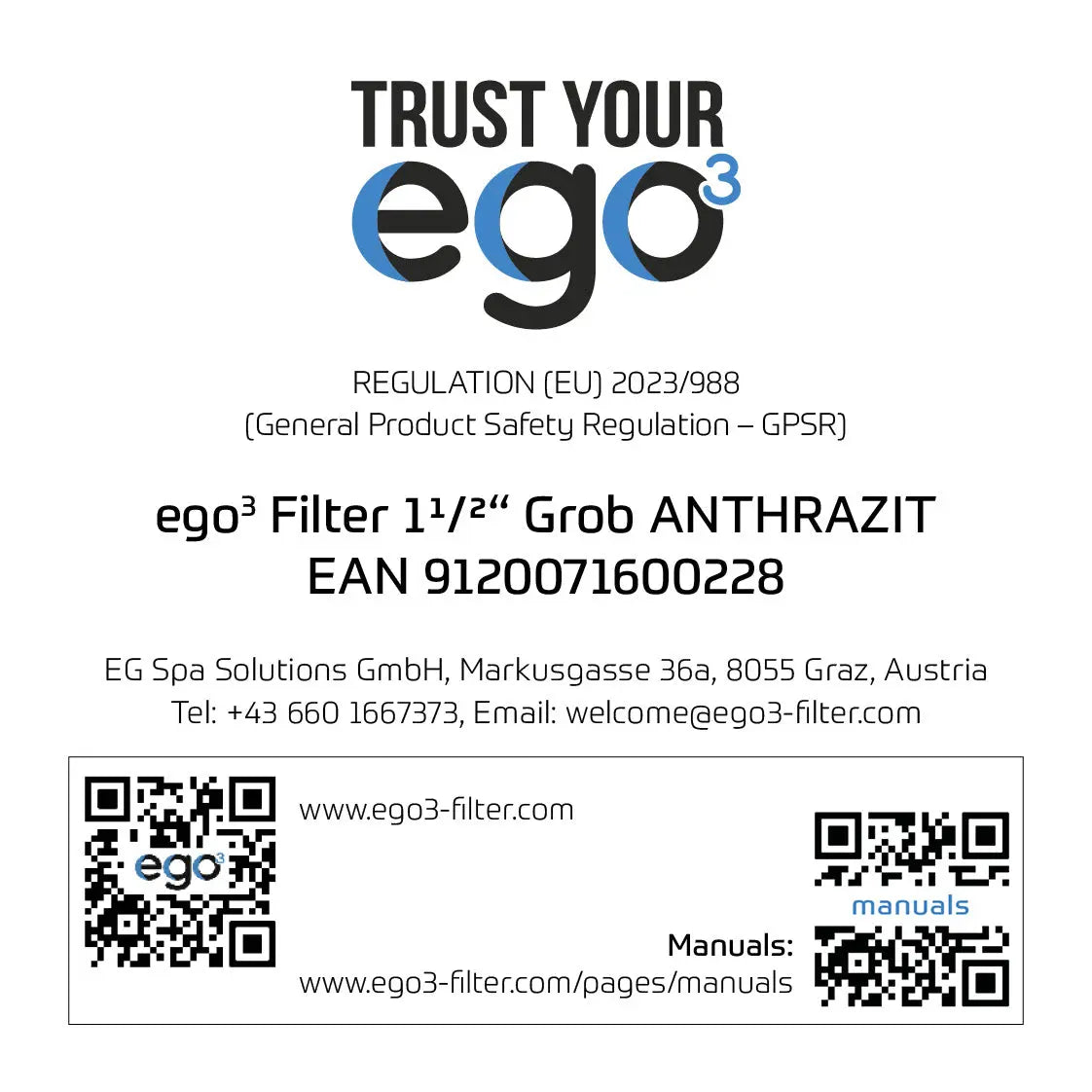 Filterkartusche ORIGINAL EGo3 einzeln 