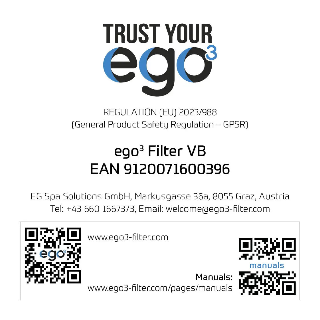 Filterkartusche ORIGINAL EGo3 einzeln 