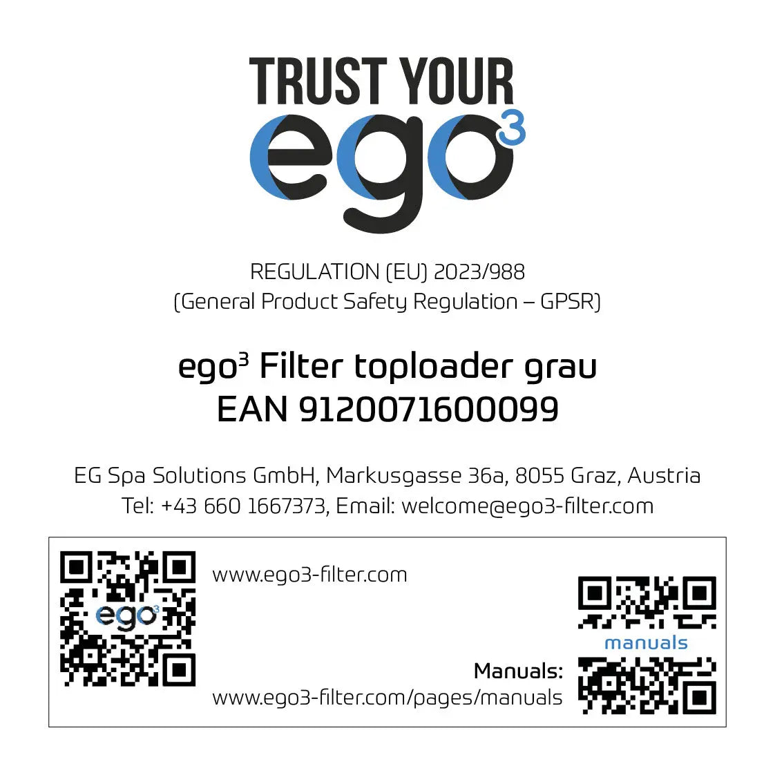 Filterkartusche ORIGINAL EGo3 einzeln 