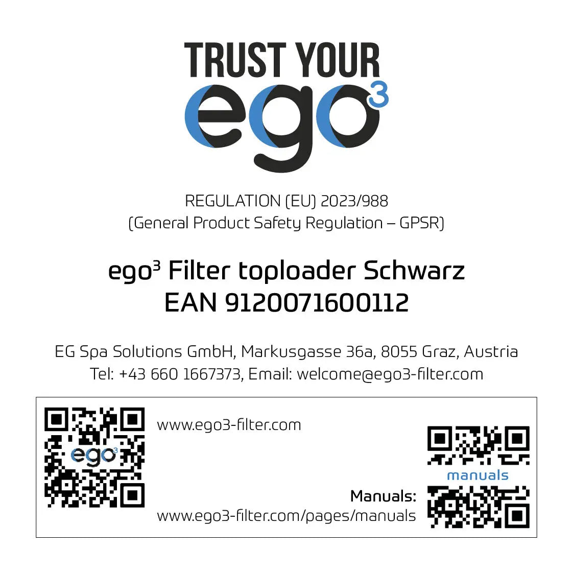 Filterkartusche ORIGINAL EGo3 einzeln 