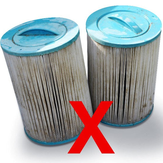 2 alte Kartuschenfilter