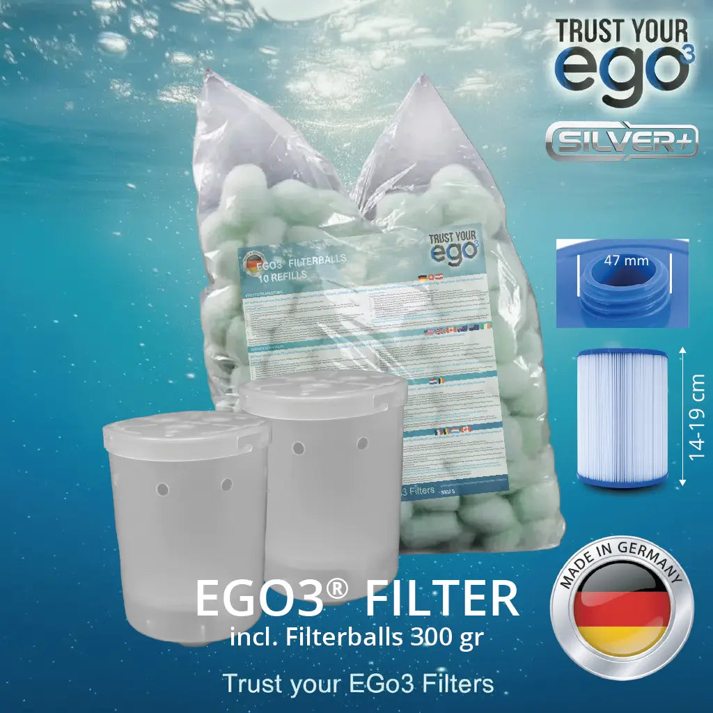 ZESTAW 2S LW = bagnet do niskich filtrów – zapięcie bagnetowe ok. 46 mm wraz z 10 wkładami kulek filtrujących